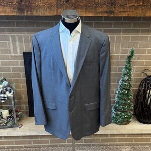 Joseph Abboud mens 50L gray solid 100% wool Zignone Italian fabric suit jacket